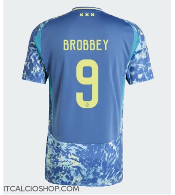 Ajax Brian Brobbey #9 Seconda Maglia 2024-25 Manica Corta